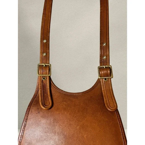 Coach Faiths Legacy Saddle Bag 9949 Brown Leather Made USA Vintage Cross Body - Picture 4 of 11